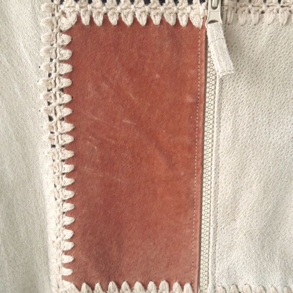 Vintage "Designers Studio Originals" Ladies Leather Patchwork Vest Size XL - Picture 4 of 7